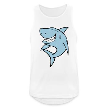 Requin - Débardeur respirant Homme - blanc - Devant - Nick (188cm)