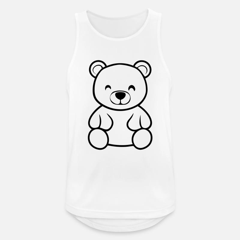 Teddy Bear - Men's Breathable Tank Top - white