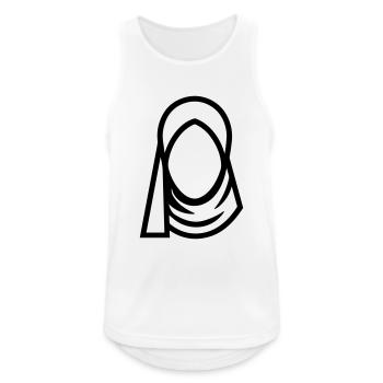 hijab headscarf muslim woman - Men's Breathable Tank Top - white - Front - Nick (188cm)