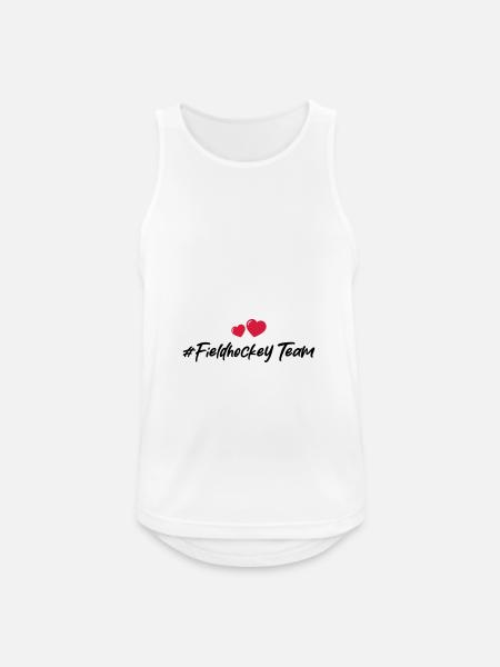 fieldhockey team herz - Männer Tank Top atmungsaktiv - Weiß