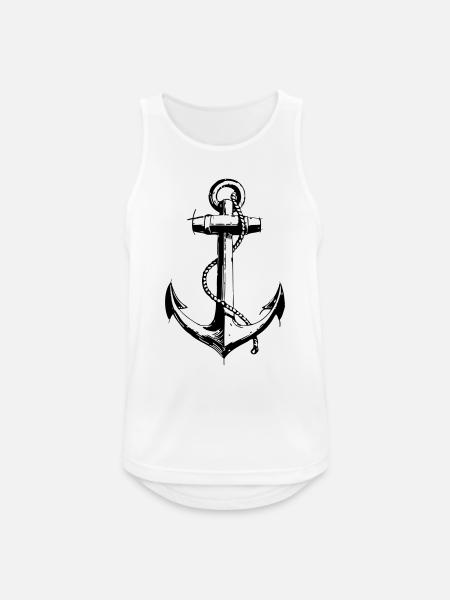 Ahoy - Männer Tank Top atmungsaktiv - Weiß