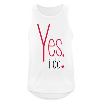 Oui je fais bachelorette party mariée groomheart - Débardeur respirant Homme - blanc - Devant - Nick (188cm)