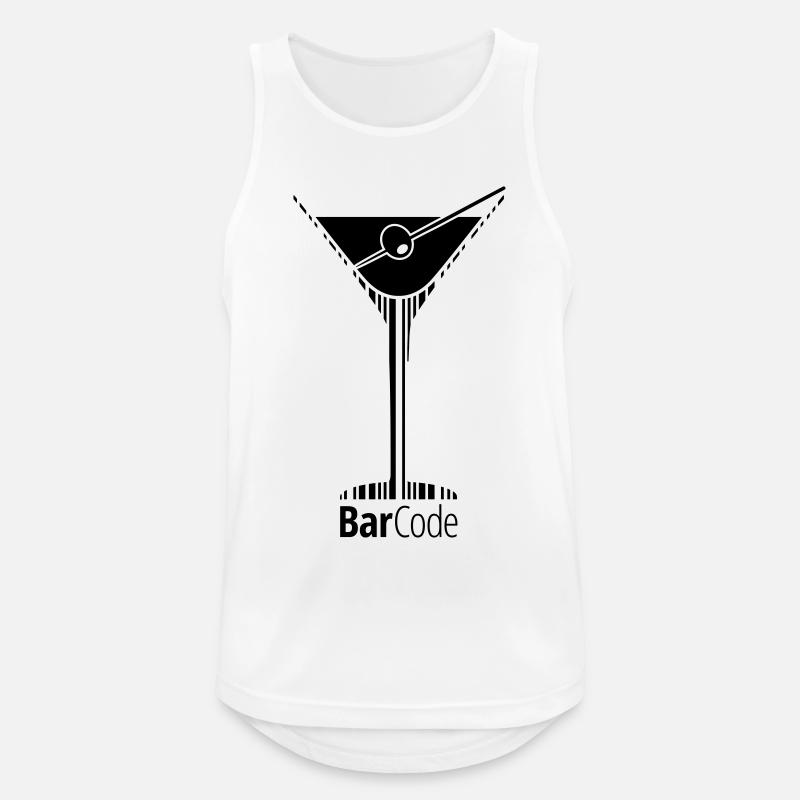 BarCode Martini - Men's Breathable Tank Top - white