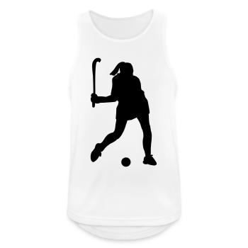 Image d’ombre d’un joueur de hockey - Débardeur respirant Homme - blanc - Devant - Nick (188cm)