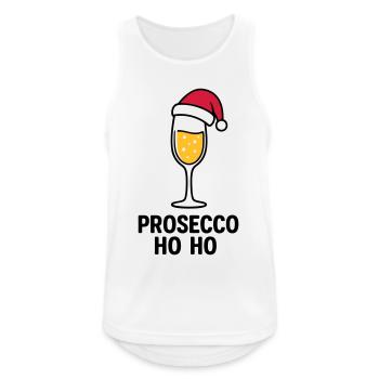 Prosecco Ho Ho – Pull de Noël au prosecco - Débardeur respirant Homme - blanc - Devant - Nick (188cm)