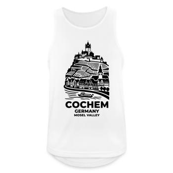Silhouette du Cochem Moselle du Rhin - Débardeur respirant Homme - blanc - Devant - Nick (188cm)