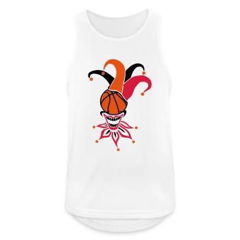 basketball joker ballon sport1 - Débardeur respirant Homme - blanc - Devant - Nick (188cm)