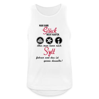Glück Sylt - Männer Tank Top atmungsaktiv - Weiß - Vorne - Nick (188cm)