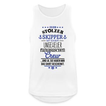 Ungeheuer fantastische Crew / Skipper - Männer Tank Top atmungsaktiv - Weiß - Vorne - Nick (188cm)