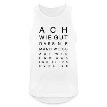 Vision Test - ô combien bon ... - Débardeur respirant Homme - blanc - Devant - Nick (188cm)