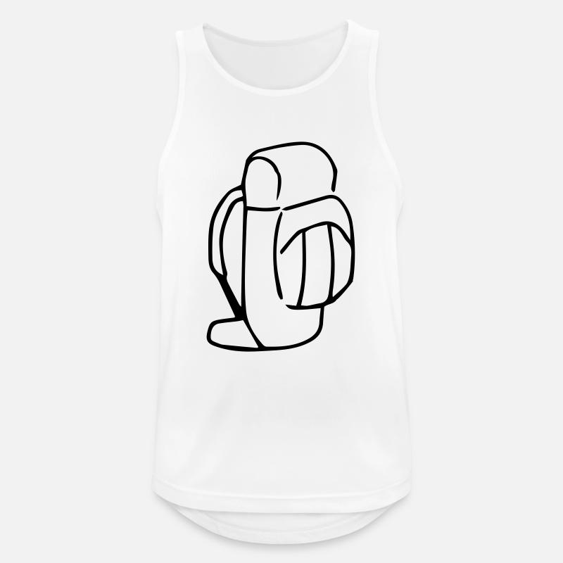 Rucksack,Backpack,packen,Ranzen - Männer Tank Top atmungsaktiv - Weiß