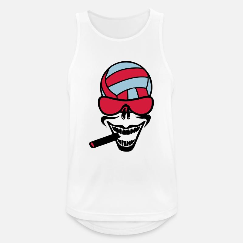 volleyball waterpolo cigar smile - Men's Breathable Tank Top - white