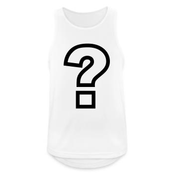 Fragezeichen - Männer Tank Top atmungsaktiv - Weiß - Vorne - Nick (188cm)