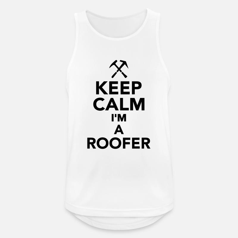 Dachdecker - Männer Tank Top atmungsaktiv - Weiß