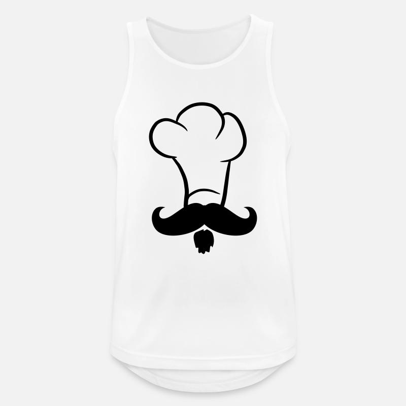 Chef Mustache Moustache Chef's Hat - Men's Breathable Tank Top - white