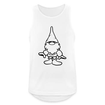 Zwerg witzig - Männer Tank Top atmungsaktiv - Weiß - Vorne - Nick (188cm)