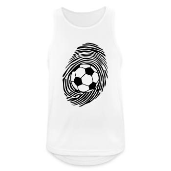 football soccer empreinte digitale ballon - Débardeur respirant Homme - blanc - Devant - Nick (188cm)