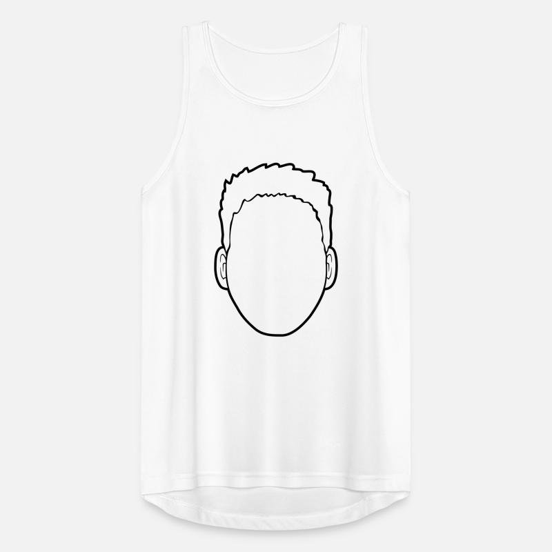Contour Conception de tête sans visage Débardeur respirant Homme