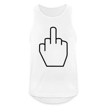 Finger, fick dich - Männer Tank Top atmungsaktiv - Weiß - Vorne - Nick (188cm)