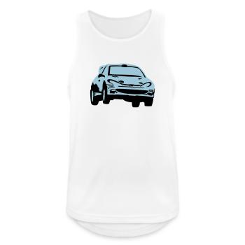 Rallye, Rallyeauto, Rennauto - Männer Tank Top atmungsaktiv - Weiß - Vorne - Nick (188cm)