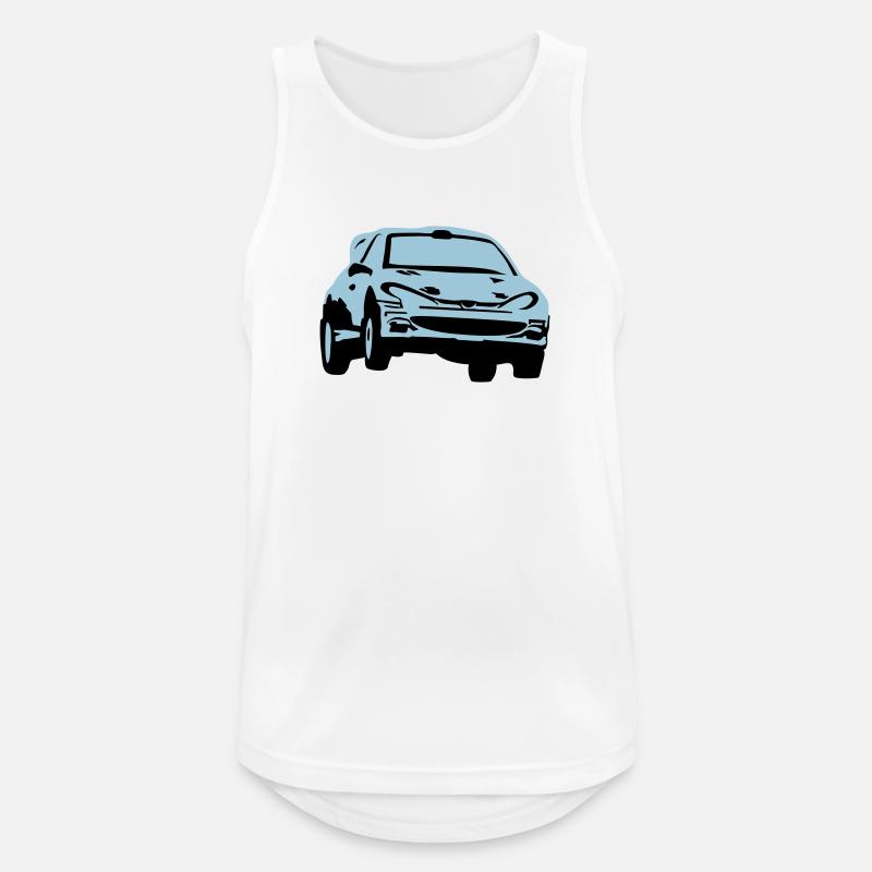 Rallye, Rallyeauto, Rennauto - Männer Tank Top atmungsaktiv - Weiß