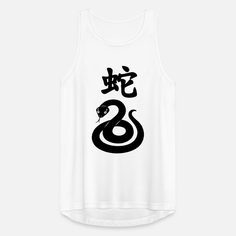 Serpent à caractère chinois avec image de serpent Débardeur respirant Homme