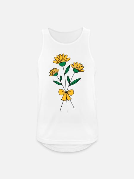 Blumenstrauss dreifarbig - Männer Tank Top atmungsaktiv - Weiß