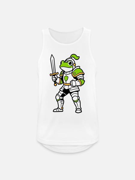 Frog Knight - Men's Breathable Tank Top - white