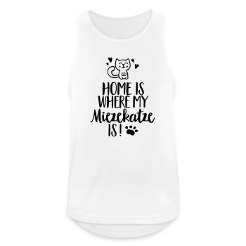 Home is where my Miezekatze is! - Katze - Haustier - Männer Tank Top atmungsaktiv - Weiß - Vorne - Nick (188cm)