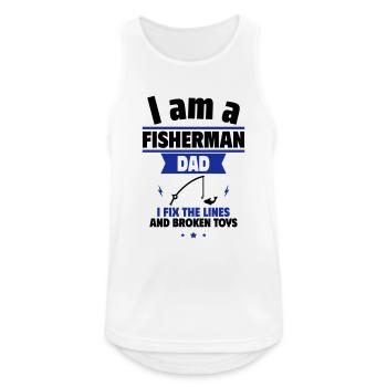 Fishing Dad, Father's Day Gift - Men's Breathable Tank Top - white - Front - Nick (188cm)