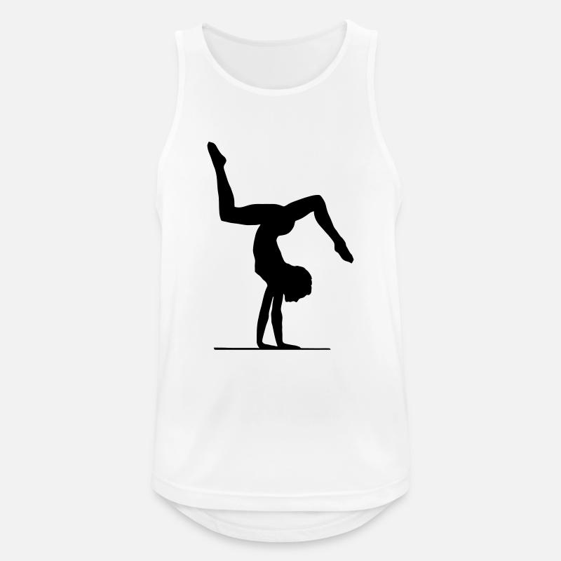 Gymnastics & floor exercise - Men's Breathable Tank Top - white