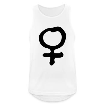Frau - Männer Tank Top atmungsaktiv - Weiß - Vorne - Nick (188cm)