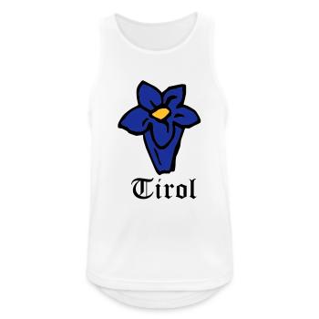 Tirol Enzian - Männer Tank Top atmungsaktiv - Weiß - Vorne - Nick (188cm)