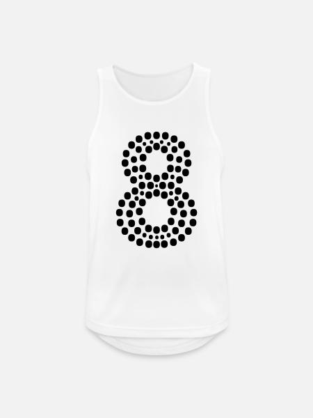 888 - Männer Tank Top atmungsaktiv - Weiß