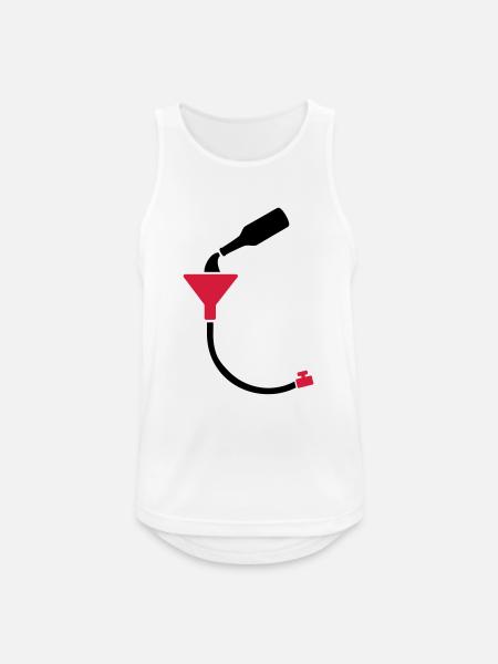 Beer Bong - Men's Breathable Tank Top - white