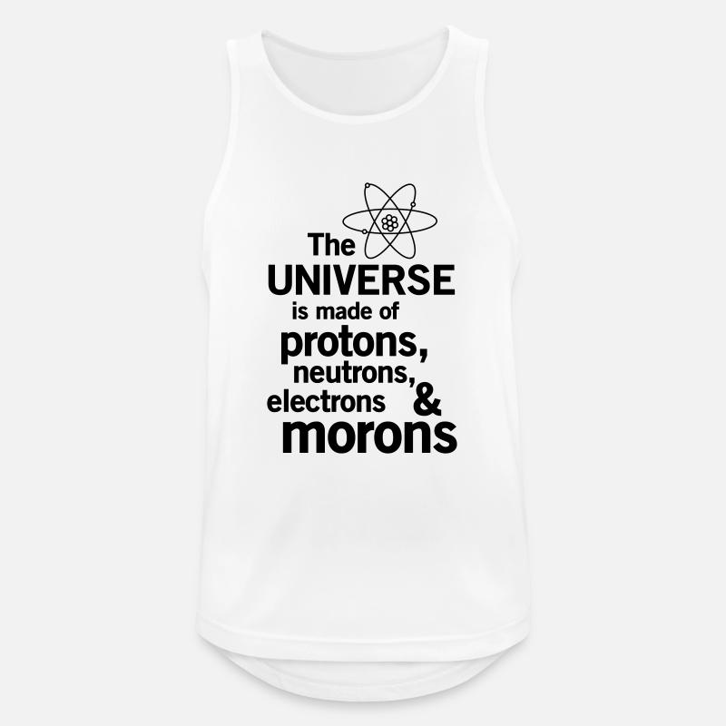 Protons,Neutrons,Electrons & Morons - Men's Breathable Tank Top - white
