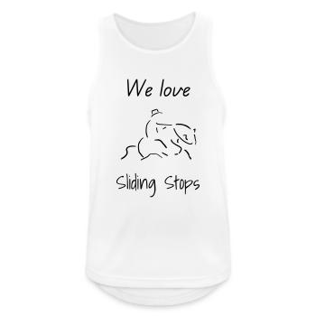 We love Sliding Stops - Männer Tank Top atmungsaktiv - Weiß - Vorne - Nick (188cm)