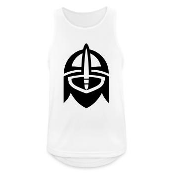 Wikingerhelm Krieger - Männer Tank Top atmungsaktiv - Weiß - Vorne - Nick (188cm)