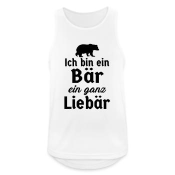 Bär Lieber Papa Bester Vater Mann Geschenk lustig - Männer Tank Top atmungsaktiv - Weiß - Vorne - Nick (188cm)