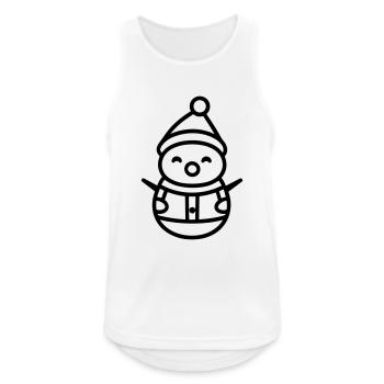 Schneemann - Männer Tank Top atmungsaktiv - Weiß - Vorne - Nick (188cm)