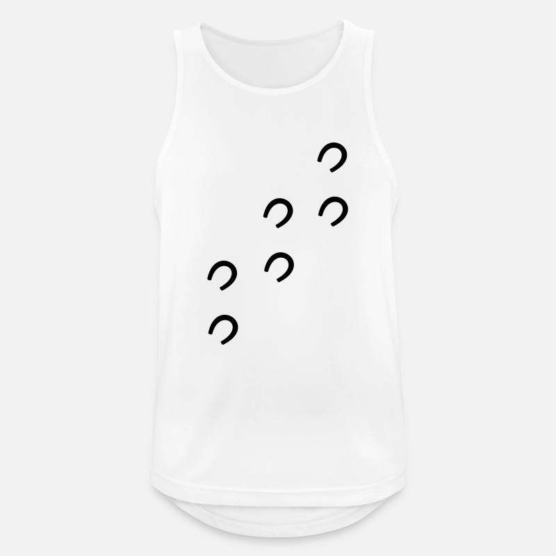Pferdehufe - Männer Tank Top atmungsaktiv - Weiß