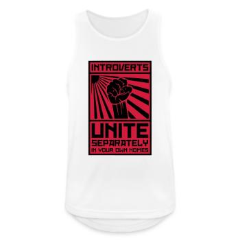 Introverts Unite! (Séparément dans votre propre maison) - Débardeur respirant Homme - blanc - Devant - Nick (188cm)