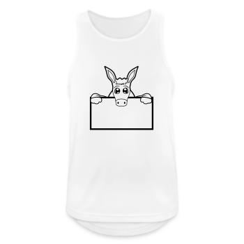 schild mauer wand halb text feld flaeche schreiben - Männer Tank Top atmungsaktiv - Weiß - Vorne - Nick (188cm)