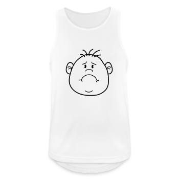 face head sad cry howl traenen ungluec - Men's Breathable Tank Top - white - Front - Nick (188cm)