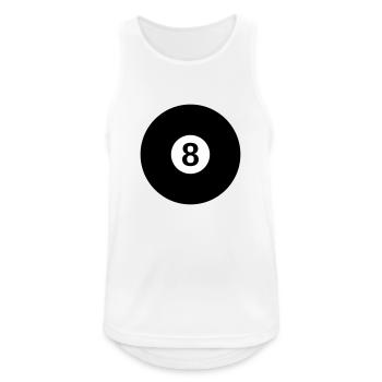 schwarze Billardkugel mit der Zahl 8 - Männer Tank Top atmungsaktiv - Weiß - Vorne - Nick (188cm)