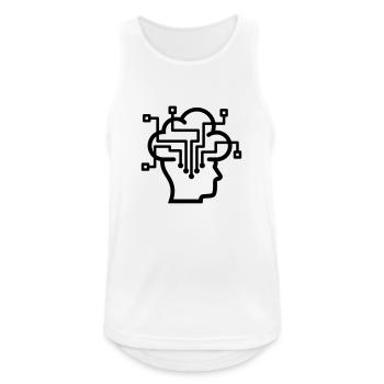 Datenschutz Cloud Vernetzt Denken - Männer Tank Top atmungsaktiv - Weiß - Vorne - Nick (188cm)