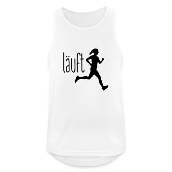 Jogging Frau läuft - Männer Tank Top atmungsaktiv - Weiß - Vorne - Nick (188cm)