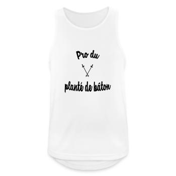 Pro-Stick-Pflanze - Männer Tank Top atmungsaktiv - Weiß - Vorne - Nick (188cm)