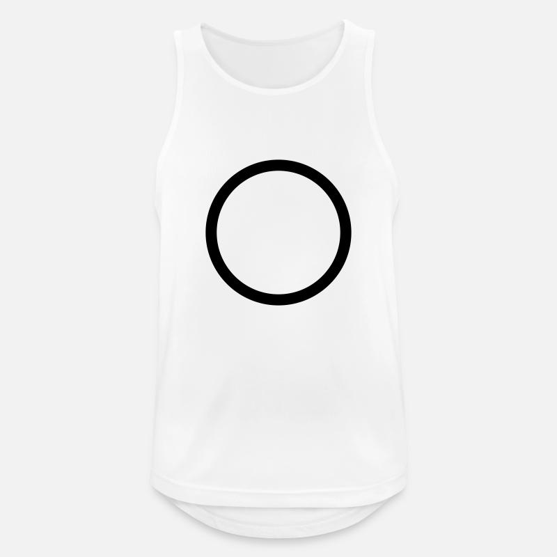 circle solid - Men's Breathable Tank Top - white