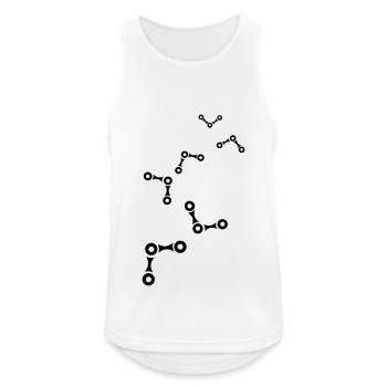 Fahrrad Radfahren Kette - Männer Tank Top atmungsaktiv - Weiß - Vorne - Nick (188cm)